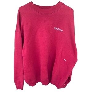 Vintage Wilson Embroidered Logo Crewneck Sweatshirt Adult XXXL Mens 90s Sweater